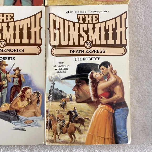 Vintage The Gunsmith All Action Western Romance Novel  x4 - Picture 4 of 14